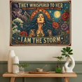 thumbnail image 4 of I Am The Storm Witchy Feminist Vintage Tapestry, Ocean Floral Inspirational Wall Decor for Bedroom Dorm Living Room, 4 of 5