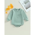 thumbnail image 2 of Bagilaanoe Newborn Baby Girl Boy Oversized Romper Sweatshirt Long Sleeve Bodysuit Pullover 6M 12M 18M 24M Infant Casual Tee Tops, 2 of 9