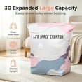 thumbnail image 3 of Gcvizuso 5Pcs Vacuum Storage Bags, Space-Saving 3D Vacuum Storage Bags, Heavy-Duty Large Capacity Pump-Free 3-Sec Fast Compression Bag with Press & Seal for Clothes, Blankets(5 Medium size), 3 of 9