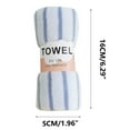 thumbnail image 3 of PALIFEUR Bath Towels Striped Bath Towels, 11.8x23.6" Velvet Highly Absorbent Super Soft Towels, Quick Drying Wash Cloths Lightweight Face Towels for Bathroom, Spa, Gym, Hotel, Gifts-Blue, 3 of 7