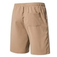 thumbnail image 3 of Mens Running Shorts Solid Color Sports Casual Shorts Loose Fitting Training Jogging Khaki M, 3 of 6