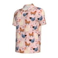thumbnail image 2 of Balery Funny Chicken Printed Men’s Short Sleeve Polo Shirt, Midweight Men's Shirt,Golf Polo shirts -4X-Large, 2 of 9