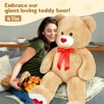thumbnail image 2 of MaoGoLan 4ft Big Teddy Bear with Love Footprints 47"Giant Bear Plush Toys, 2 of 7