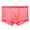 Red, variant on zeranth Men Underpants Breathable Solid Color Lint Free Friendly to Skin Elastic Waist Inside Wearing Polyester Quick Dry Mesh Men Boxers Underpants Gift for Adult