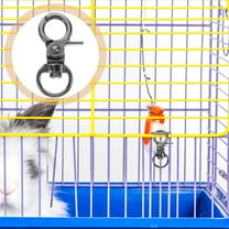 OUNONA 10pcs Birdcage Lock Buckles Metal Cage Clips for Parrot Cages Pet Birdcage Door Safety Locks Accessories