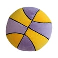 thumbnail image 2 of Baloncesto de peluche para niños, pelota de peluche deportiva, regalos para niños y niñas, baloncesto de peluche cómodo para oficina, club deportivo amarillo y violeta, 2 of 8
