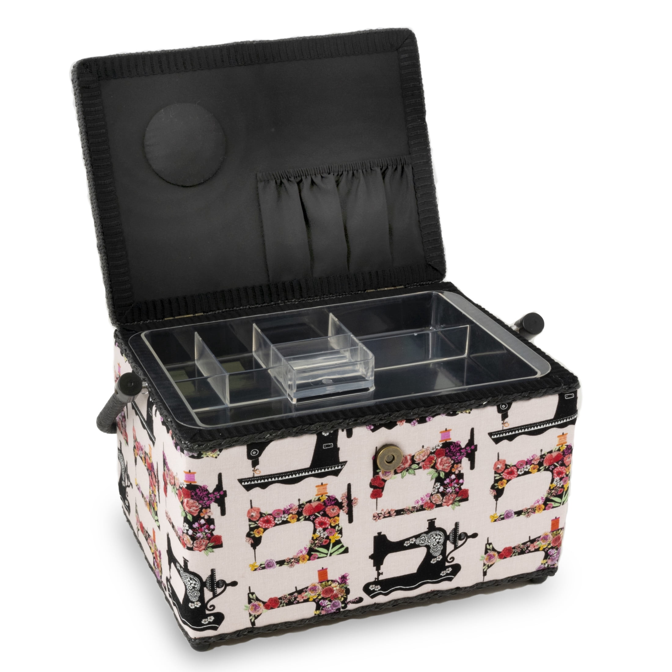 Dritz Large Sewing Basket, Pink Sewing Machines