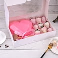 thumbnail image 3 of Paquete de 30 cajas de panadería con ventana, cajas de galletas, cajas automáticas para pasteles, magdalenas, donas y pasteles (blanco), 3 of 4