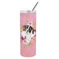 thumbnail image 1 of ""Caroline'S Treasures English Pointer Pink Flowers Acero Inoxidable De Doble Pared 20 Oz Vasos Delgados Con Aislamiento De Viaje Multicolor"", 1 of 1