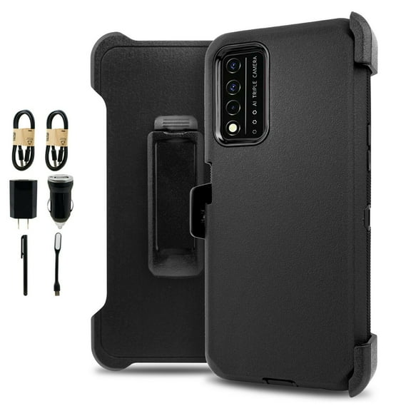 Value Pack ! for T-Mobile Revll V Plus 5G Phone Case 360° Cover Clip Kickstand Holster Hybrid Shock Bumper Built In Screen Protector