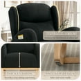 thumbnail image 5 of Muumblus Nursery Rocking Chair, Wingback Glider Rocker, Indoor Uphlostered Rocking Chair, Black Teddy, 5 of 8