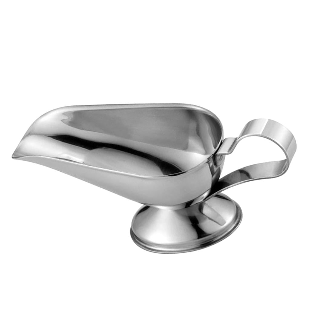 Details about   Gravy Boat Sauce Cup Oil Stainless Steel Condiment Metal Dressing Salad 8 Oz Lot 