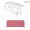 thumbnail image 3 of Mantel Bambalina Para Mesa De 2.40x0.75 Colores Palo de Rosa, 3 of 5