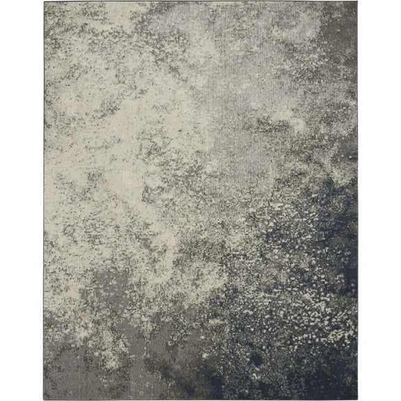 8â€™ x 10â€™ Charcoal and Ivory Abstract Area Rug