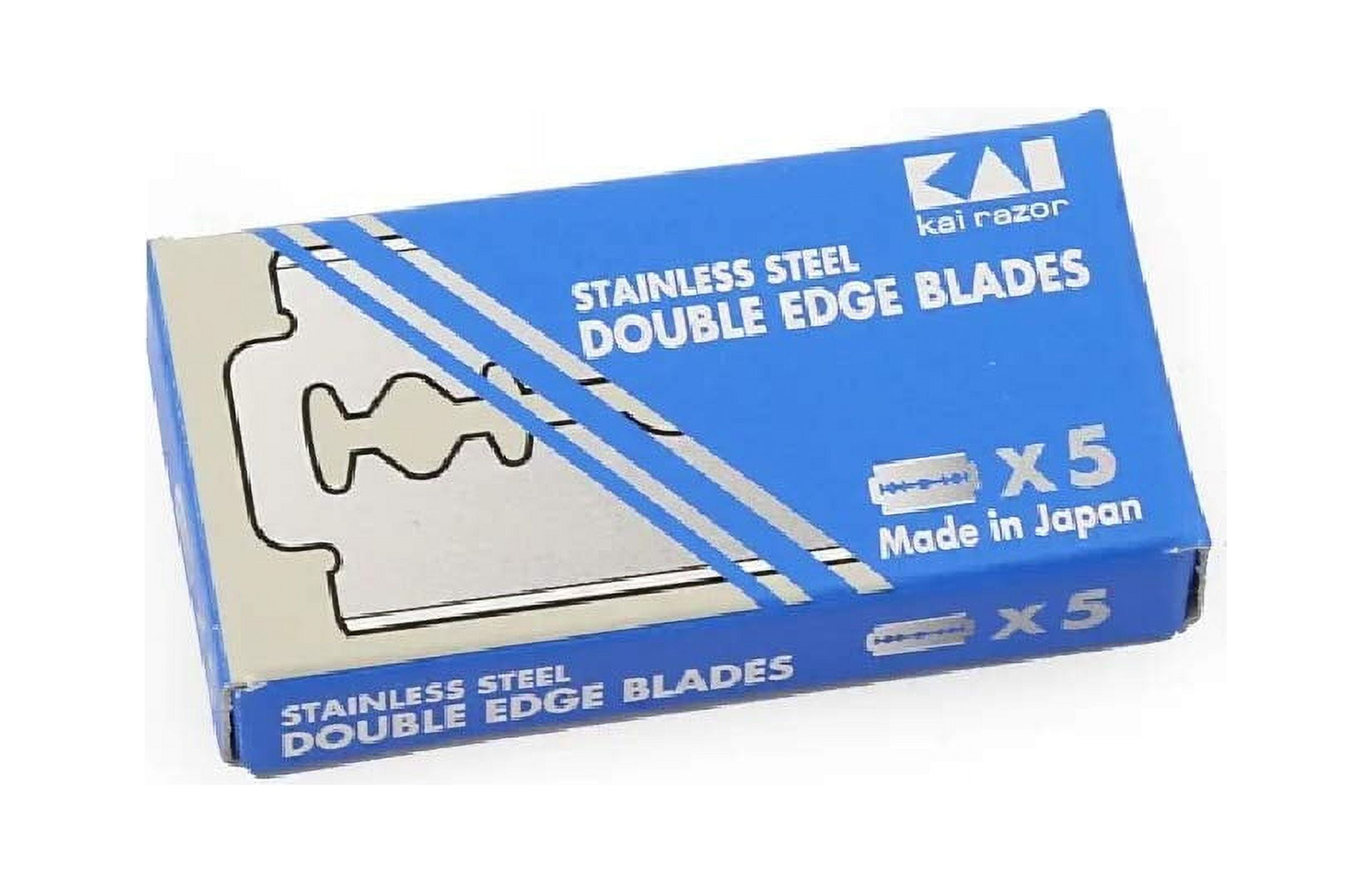 50 Stainless Steel Double Edge Safety Razor Shaving Blades from Kai Cutlery Made in Japan