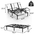 thumbnail image 2 of Donext Queen Size Zero-Clearance Adjustable Bed Base Frame Head & Foot Incline Quiet Motor Zero Gravity, Dual USB A+C Ports, 2 of 11