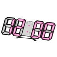 thumbnail image 3 of DOLITY 3D Wall Time Clock Desktop LED Alarm Clocks for Home Bedroom Living Room B_Pink, 3 of 6