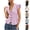 Gray, variant on Blazer for Womens Scoop Neck Vest Summer Linen Sleeveless Fitted Waistcoat Work Casual Cotton Suit Tops Purple XXL