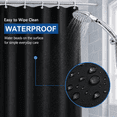 thumbnail image 3 of Black PEVA Shower Curtain, 72 x 72 in Bathroom Curtain with Metal Grommets and Rings Included, Easy-Hang Bath Curtain for Bathtub and Shower Stall, 3 of 7