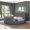 Gray, variant on Modern Wood Queen Bed with Crystal Tufted Headboard / Bring Elegance and Comfort to Bedroom