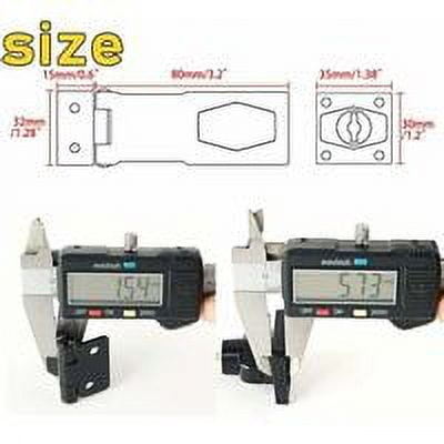 Hasp Lock, Door Latch Lock Buckle 2 3 Inch 2 in 1 Lock Buckle and Padlock with Padlock and Key for Punch Free Doors/Cabinets