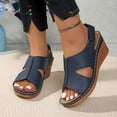 thumbnail image 2 of Sandales Habillées à Talon Compensé pour Femmes 2025 avec Bride Arrière Ajustable Été Confortables Sandales Orthopédiques de Marche, 2 of 6