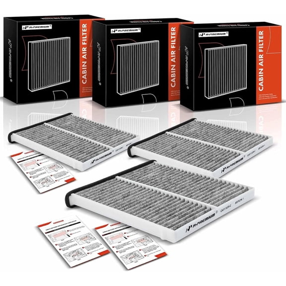 A-Premium 3-PC Cabin Air Filter with Activated Carbon Compatible with Mazda Vehicles - 3 2014-2018, 6 2014-2021, CX-5 2013-2022