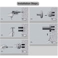 thumbnail image 4 of Portacepillos de dientes de acero inoxidable para montaje en pared, soporte para cepillos de dientes, almacenamiento dental para baño, soporte para cepillos de dientes, 4 of 5