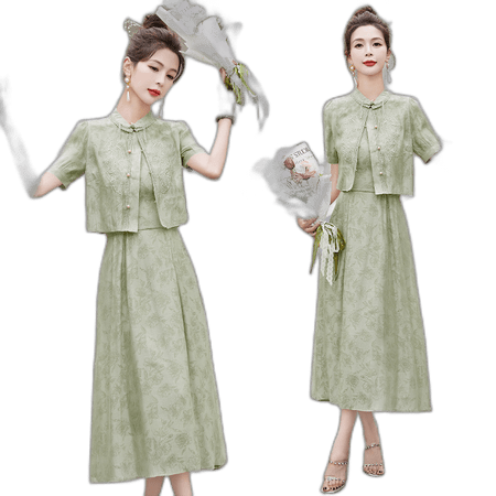 New Chinese Women'S Summer Design Fashion Simple Set Dress