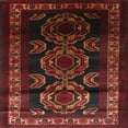 thumbnail image 1 of Ahgly Company Machine Washable Indoor Square Traditional Red Wine or Wine Red Area Rugs, 5' Square, 1 of 7