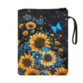 thumbnail image 1 of HELLHERO Butterfly and Sunflower Print 1pcs Book Cover with Washable Polyester Fabric Church Bible Bag for Classroom Library Student 8.66 x 11.42 Inch, 1 of 4