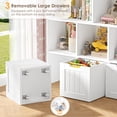 thumbnail image 2 of Homfa Toy Storage Organizer with 3 Movable Drawers, 5 Cube Kids Bookcase for Playroom, Storage Cabinet for Living Room, White Finish, 2 of 7