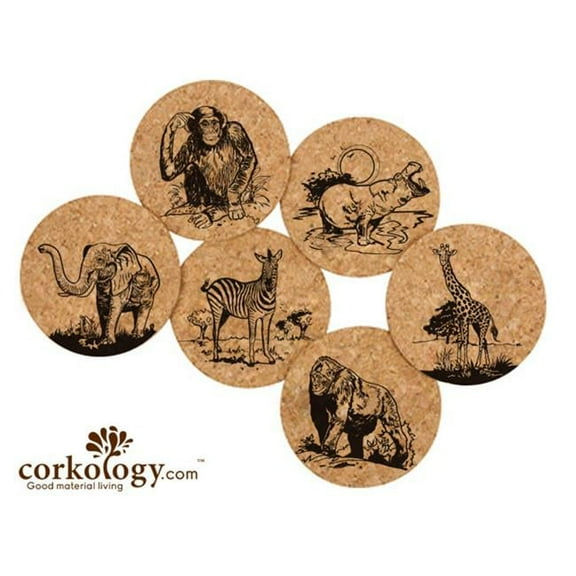 Corkology  Safari Cork Coaster Sets
