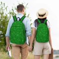 thumbnail image 4 of Disketp Green Glitter print Canvas Backpack Lightweight Travel Daypack Student Rucksack Laptop Backpack-, 4 of 5