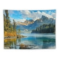 thumbnail image 5 of BCIIG  Mountain with Lake Photo Wallpaper Landscape Wall Mural for TV Background Wall Bedroom Living Room Sofa Wall, 5 of 6