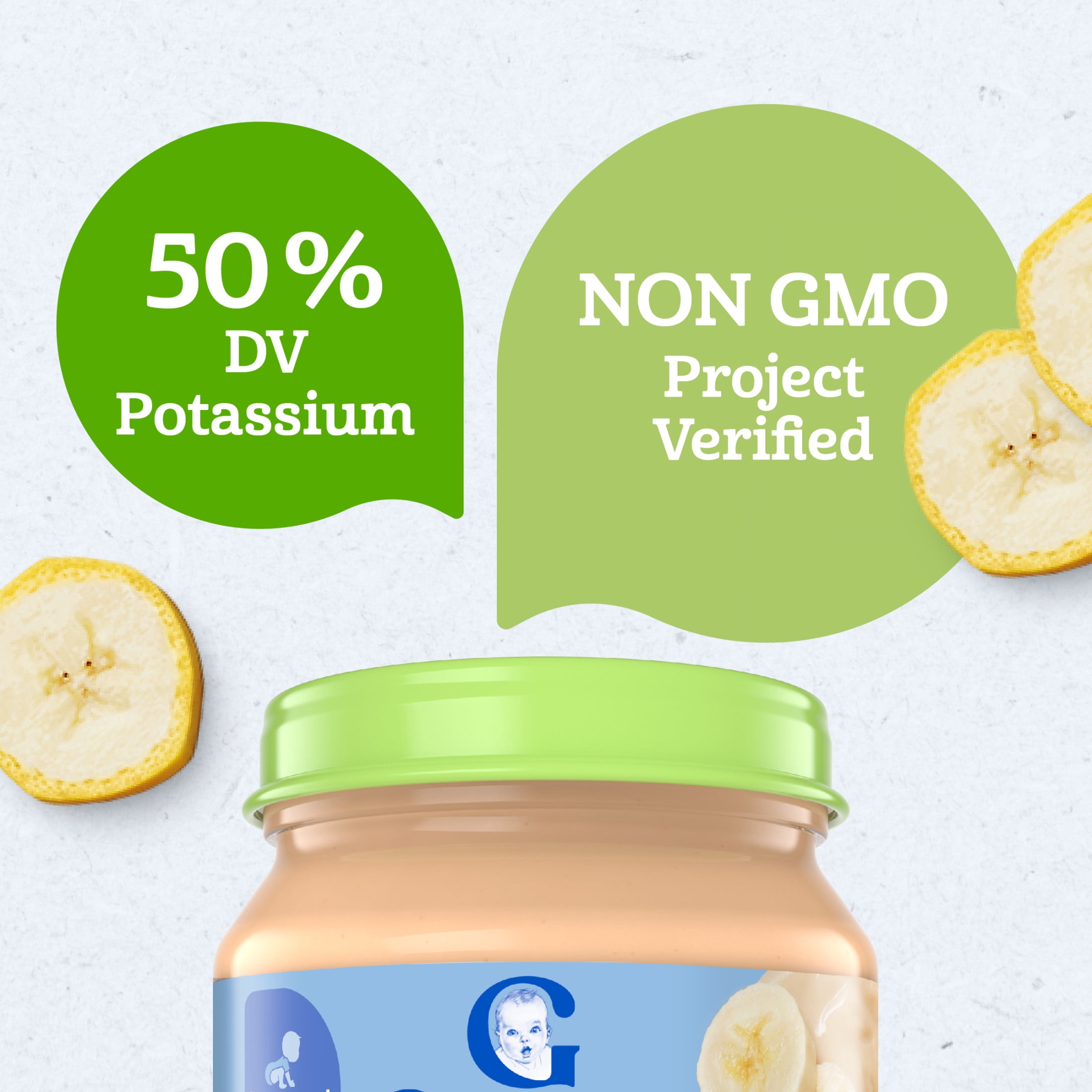 (3 pack) Gerber Organic Stage 1 Baby Food Puree, Banana, 4 oz Jar