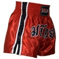 thumbnail image 5 of Men Boxing Shorts MMA Mauy Thai Training Fitness Gym Cage Fight Kickboxing Trunks Clothing Red X-Large, 5 of 6