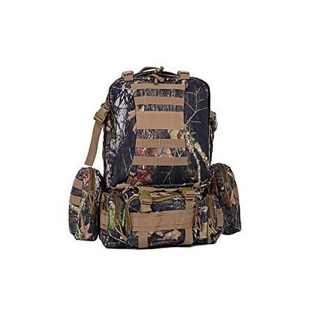 Tactical Outdoor Backpack Daypack Rucksack + 3 Detachable