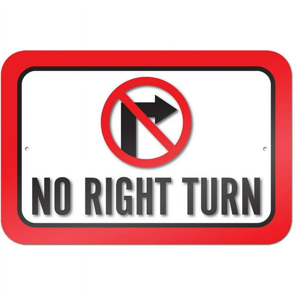 No Right Turn Sign