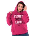 thumbnail image 5 of Fight For Life Breast Cancer Aware Hoodie Sweatshirt Women Brisco Brands L, 5 of 6