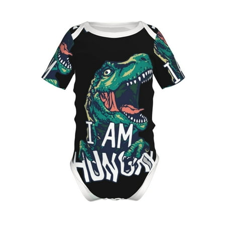 

Coaee Hungry Tyrannosaurus for Soft Baby Short-Sleeve Bodysuit Baby Climbing Clothes Baby Girls Boys Bodysuit Romper-3 Months
