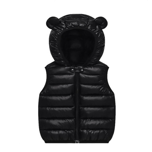 MeetoTime Gilet Rembourré Mignon à Capuche Sans Manches pour Bébé Garçons Filles