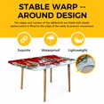 thumbnail image 4 of Christmas Table Cloths for 4 Foot Rectangle Tables, Red Truck Xmas Tree Winter Snowflakes Elk Patio Waterproof Elastic Fitted Tablecloths, Washable Rectangular Table Cover for Camping, 4 of 8