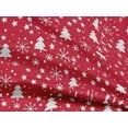 thumbnail image 4 of oneOone Rayon Bright Red Fabric Snowflake,Star & Tree Sewing Material Print Fabric By The Yard 56 Inch Wide, 4 of 6