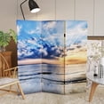 thumbnail image 7 of 4 ft. Short Double Sided Sunrise¬† Canvas Folding Screen, 7 of 7