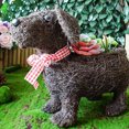 thumbnail image 3 of Faithtur Garden Artware, Cartoon Dog Shaped Rattan Statue Decorative Tools, 3 of 9