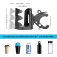 thumbnail image 2 of Portavasos para cochecito, portabotellas con rotación de 360 grados, universal para andadores, sillas de ruedas, bicicletas, cochecitos de motocicleta, fácil de instalar, color negro, 2 of 5