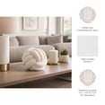 thumbnail image 5 of Knot Orb for Home Decor - Rough Sculpture and Figurine for Bathroom, Office, Room and Shelf Decor - Modern Stoneware Ceramic Accent Ornament for Living Room and Coffee Table - 5", White, 5 of 12