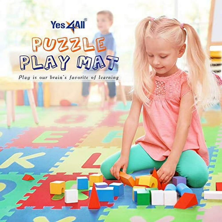 Non-Toxic Foam Puzzle Floor Mat, Comfortable, Extra Thick, Cushiony  Exercise and Play Mat for Toddlers, Kids & Adults, 16 Tiles (12x12)