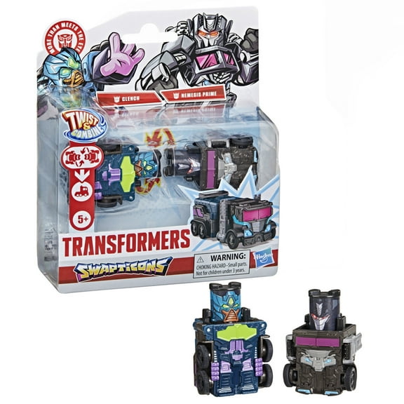 Transformers Toys Swapticons Clench and Nemesis Prime Action Figures, 5 and up